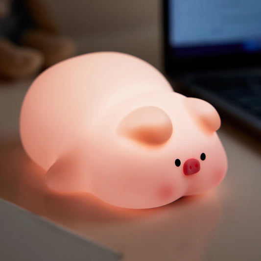 Pink Piggy Night Light