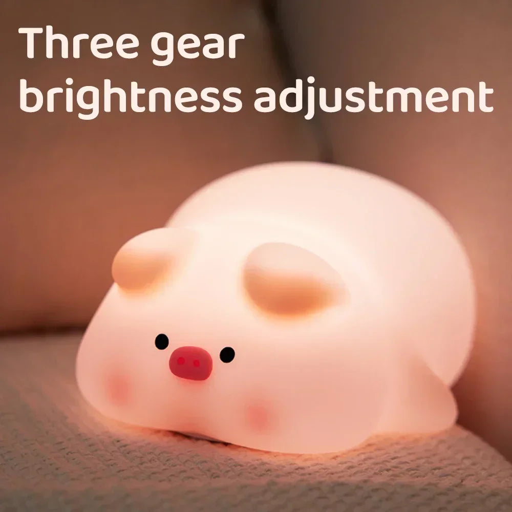 Pink Piggy Night Light