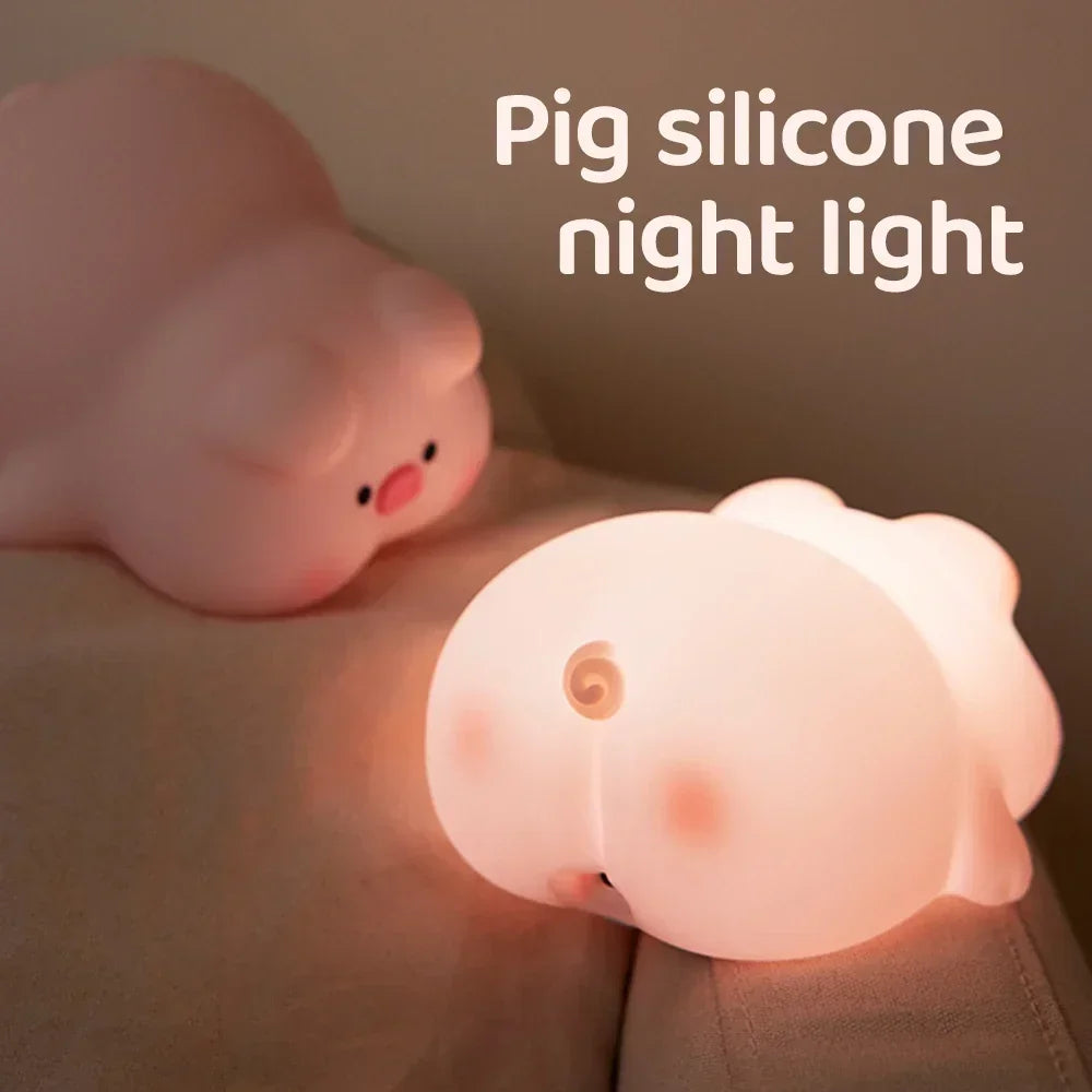 Pink Piggy Night Light